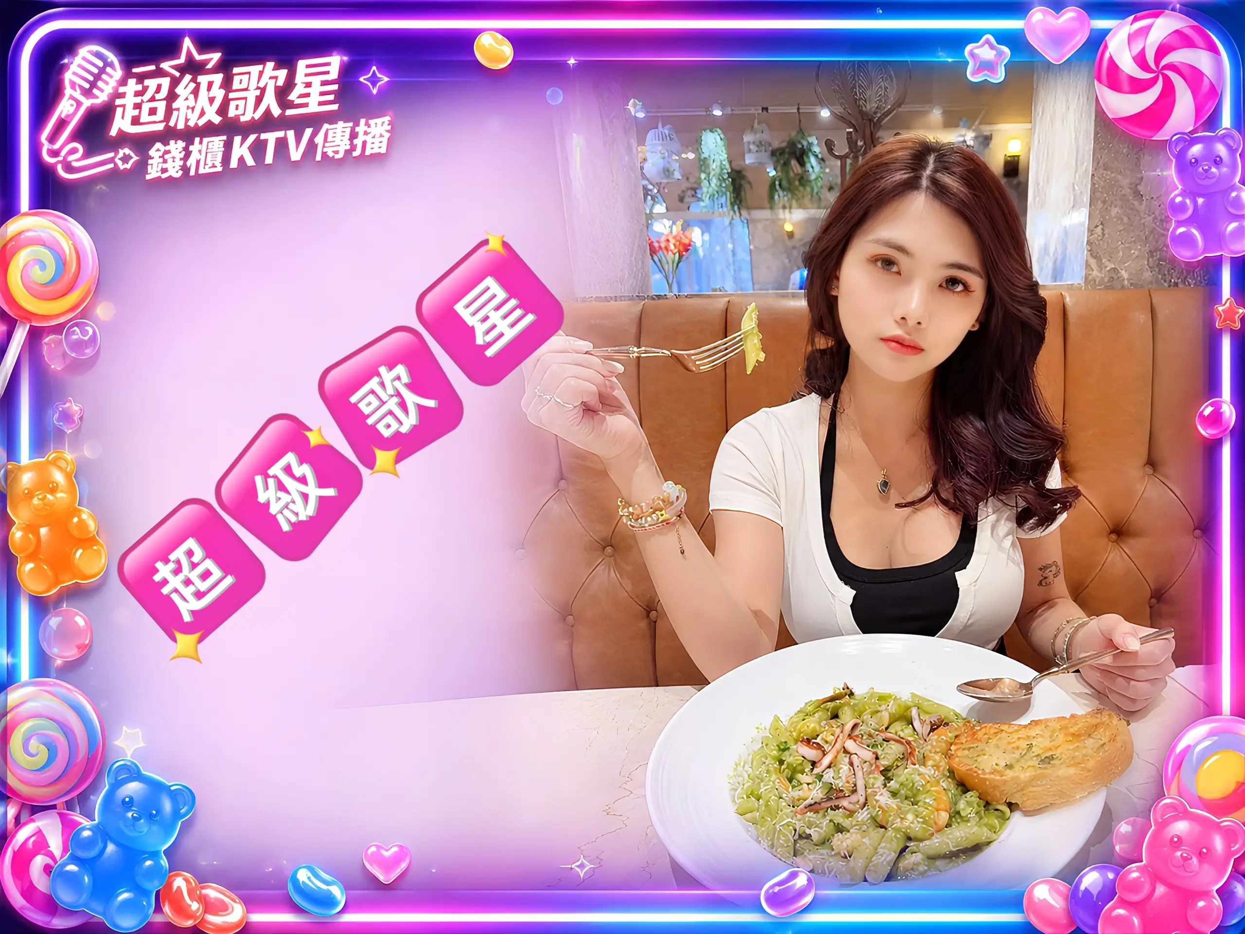 超級歌星娛樂 台中傳播品牌LOGO橫版